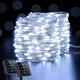 thumbnail image 1 of JMEXSUSS 2 unidades en total 400 luces LED solares azules para exteriores, impermeables, luces solares azules de 66 pies con 8 modos, luces solares de Navidad de alambre de cobre para patio, jardín, p, 1 of 4