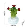 thumbnail image 3 of Harpily Desktop Decor Cactus Car Center Console Decoration Transparent Resin Crafts Computer Home Decoration, 3 of 3
