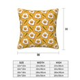 thumbnail image 2 of Throw Pillow Covers, Cute Fried Egg Onion Soft Square Pillow Cases with Invisible Zipper for Couch Bed Sofa, Farmhouse Fall Home Decor 16"x16", 2 of 7