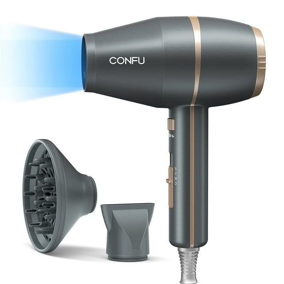 CONFU Hair Dryer, 3 Heat Settings & Infinity Speed for All Hair Types