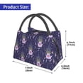 thumbnail image 2 of Yiaed Lavender Flowers Print Lunch box lunch bag Portable Insulated Lunch Box for Women Men Cooler Tote Bag with Front Pocket for Work Picnic Travel, 2 of 6
