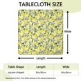 thumbnail image 2 of Yellow Lemon Fruit Flowers Yellow Pattern Square Fitted Tablecloth with Elastic Edge,Square Table Cover,Washable Elastic Table Cover for Home Kitchen Party Decor 34"x34", 2 of 6