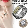 thumbnail image 4 of SGACAI Amuleto de Feng Shui bañado en plata, riqueza, suerte, budista abierto, R4F2, ajustable, 4 of 6