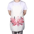 thumbnail image 3 of Pink Nail Letter Printing Apron Restaurant Cooking Baking Dress Cotton and Linen Painting Working Apron for Home Kitchen, 3 of 7