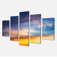 thumbnail image 2 of Sunset Dramatic Yellow Sky Clouds - Seashore Canvas Art Print, 2 of 3