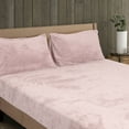thumbnail image 6 of Marquess 3-Piece Pink Microfiber Fleece Fitted Bed Sheet, Full - Anti-Wrinkling, 6 of 6