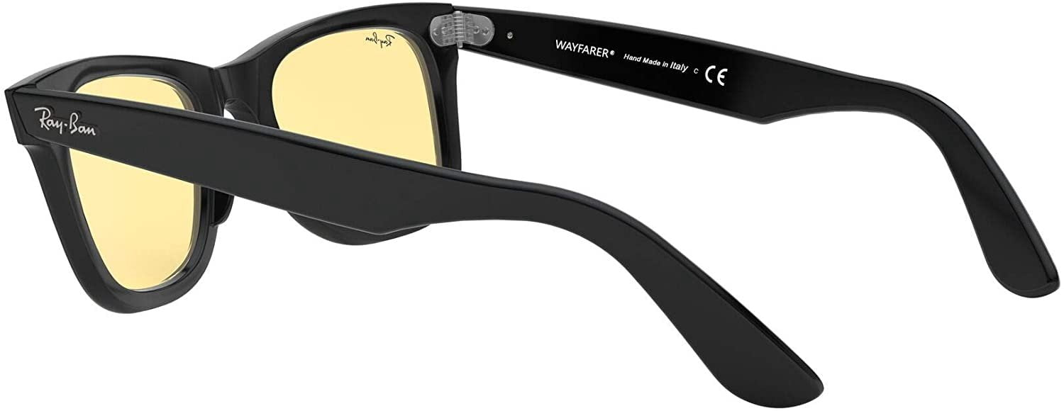 Ray Ban RB 2140-F Wayfarer 901-S - Matte Black/Green by Ray Ban