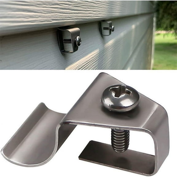Stainless Steel Side Clip Hook Vinyl Siding Hook No Drill Camera Mount Wall Hook for Outdoor Lights and Decorations 1 Pack