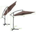 thumbnail image 4 of Geniqua 10FT Outdoor Umbrella Patio Offset Market Terrace Cantilever Cranking Base Brown, 4 of 8