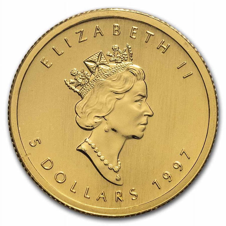1997 Canada 1/10 oz Gold Maple Leaf BU - Walmart.com