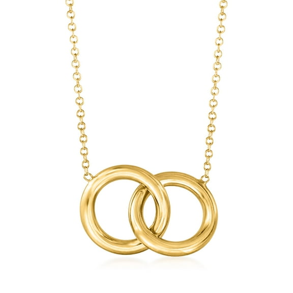 Ross-Simons Italian 14kt Yellow Gold Interlocking Circle Necklace, Women's, Adult