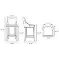 thumbnail image 3 of Manhattan Comfort Shubert Barstool with Solid Wood Frame in Tan, 3 of 7