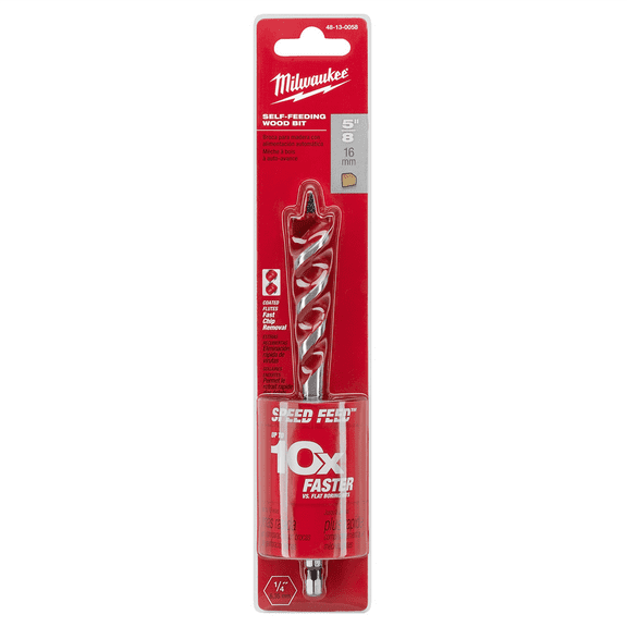 Milwaukee Tool SPEED FEED Wood Bit 5/8" x 6"
