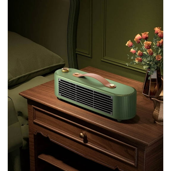 Qiweii Horizontal Low-Noise Space Heater for Home, Office Use, 70-80°C Adjustable Thermostat with UK Plug, Energy Efficient Portable Electric Heater with Overheat Protection