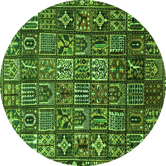 Ahgly Company Indoor Round Persian Green Traditional Area Rugs, 6' Round