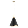 thumbnail image 2 of 60/7470 Nuvo Lighting Tango - 1 Light Small Pendant In Mid-Century Modern Style-16 Inches Tall and 7.88 Inches Wide-Matte Black/Burnished Brass Finish, 2 of 4