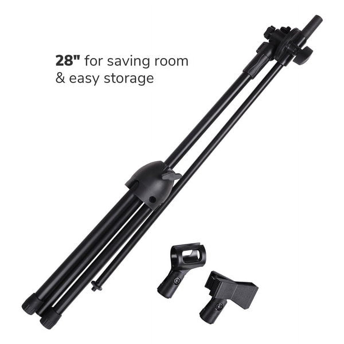 MR DJ MS500 Heavy Duty Telescoping Microphone Mic Boom Stand, Tripod Cast Base