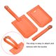 thumbnail image 5 of Equipaje Etiqueta PU Soportes 10x7cm Equipaje Etiqueta Identificador con Correas para Mochila Viaje Bolso Maleta Naranja Rojo Paquete de 3, 5 of 6