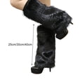 thumbnail image 6 of Eoperou 1 Pair Plush Elastic Solid Color Thick Leg Warmers Autumn Winter Women Warm Faux Fur Boot Stockings, 6 of 8