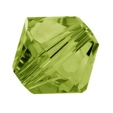 Olivine Austrian Crystal - Swarovski Crystal, #5328 Bicone Beads 4mm, 24 Pieces, Olivine