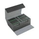 thumbnail image 4 of Estuche para barajas de cartas coleccionables con tapa, protección multifunción para cartas deportivas. Interior gris y verde., 4 of 9