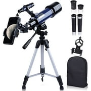 BEBANG Telescope for Adults Astronomy, 70/400mm Refractor Telescope for Kids Beginners, Portable Telescope with Tripod Carry Bag Phone Adapter