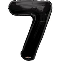 Giant Black Number 7 Balloon 34"
