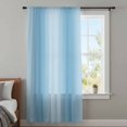 thumbnail image 4 of Blue Ombre Sheer Curtains 45 Inches Long, Modern Abstract Art Farmhouse Gradient Light Filering Curtains, Breathable Simi Curtain Privacy Drapes for Kitchen Bathroom Small Window Treatment, 4 of 9