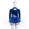 thumbnail image 2 of LiiYii Kids Girls Sequin Leotard Ballet Tutu Dress Lyrical Ballerina Outfit Modern Ballroom Dance Costume Blue 6, 2 of 7