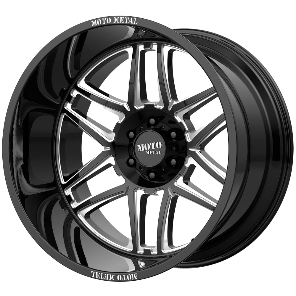 Moto Metal MO992 Folsom 24x14 8x180 76mm Black/Milled Wheel Rim 24