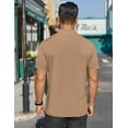 thumbnail image 4 of COOFANDY Mens Mock Turtle Neck Shirts Ribbed Short Sleeve Pullover Tops Basic Layered T-Shirts, 4 of 10