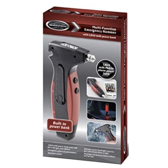 Multi-función Auto Auto Safety Hammer Intermitente Lights Herramienta de seguridad para vehículos Auto Effects MFEH-12-2875