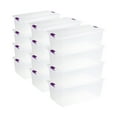 thumbnail image 1 of Sterilite 110 Qt Clear Storage Box with Secure Latching Lid, (12 Pack), 1 of 8