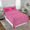 thumbnail image 5 of Barbie Kids 4 Piece Pink Sheet Set, Full, 5 of 6