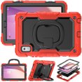 thumbnail image 2 of Case for Lenovo Tab M9 9.0 inch 2023 Released TB-310FU, 360 Rotating Stand Handle Pencil Holder Shoulder Strap Heavy Duty Shockproof Cover, Red, 2 of 7