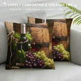 thumbnail image 3 of Nawypu  Throw Pillow Cover,Green Grapes,Red Wine and Cork Stopper,Wooden Floors,Durable Decorative Pillowcase,Modern Holiday Pillowcase for Couch Car Living Room, 3 of 5
