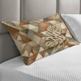 thumbnail image 2 of Ambesonne Monstera Quilted Pillowcover, Boho Scandinavian Style, 36" x 20", Cocoa Sepia and Reseda Green, 2 of 2