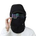 thumbnail image 1 of Waterproof Fleece Lined Hood Winter Thermal Fleece Full Face Cover for Skiing Cycling Commuting, 1 of 4