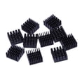 thumbnail image 2 of 100 Piezas Radiador de Aluminio Negro Radiador Disipador de Disipador de 20 mm X 20 mm X 10 mm, 2 of 9