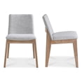thumbnail image 1 of Moe's Home Collection Deco 18" Fabric Dining Chairs in Light Gray (Set of 2), 1 of 12