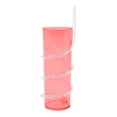 thumbnail image 1 of Mainstays Paprika Red Plastic Curly Straw Drinking Tumbler, 12.3 fl oz, Lightweight & Reusable Cup, 1 of 6