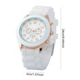 thumbnail image 5 of Reloj Mujer Correa de silicona Relojes de moda para mujer para la vida diaria Blanco, 5 of 5