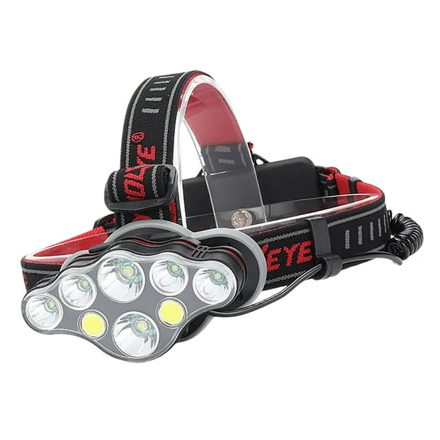 Almencla LED Head Light with Red Light Rechargeable Hands for 8 LED