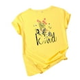 thumbnail image 2 of Womens Summer Tops Casual Women's Graphic Floral Printed T-Shirt Teacher Short Sleeve Tee Tops clothes under $10.00, 2 of 4