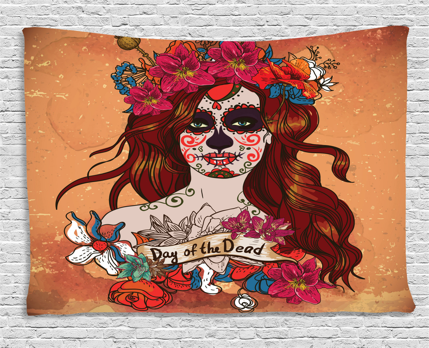 Day Of The Dead Decor Tapestry Dia De Los Muertos Spanish Mexican Day Of The Dead Decor Tapestry Dia De Los Muertos Spanish Mexican