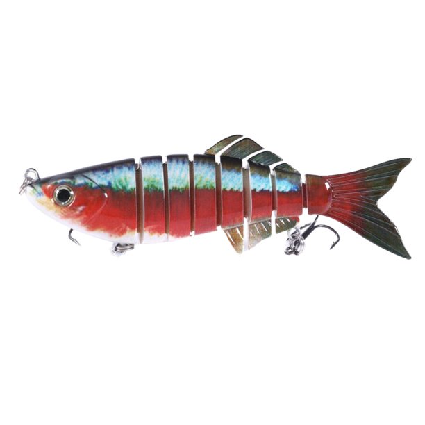 Señuelo Articulado Múltiple de 8 Sunnimix Cebo Biónico Rojo 4,3 Pulgadas