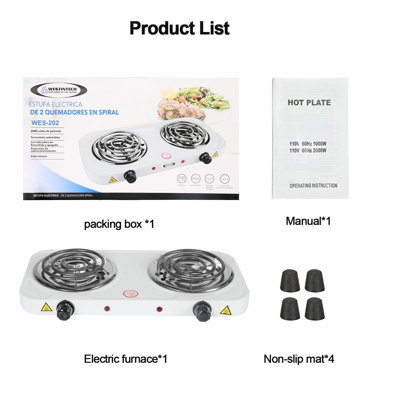 Wobythan's Double Trouble Hot Plate: 2000W Electric Stove Burners for Cooking up a Storm in the Kitchen