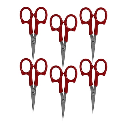 Yunhgft 6 Pieces Embroidery Scissors Head up Curved Tip Sharp Sewing Scissors for Fabric
