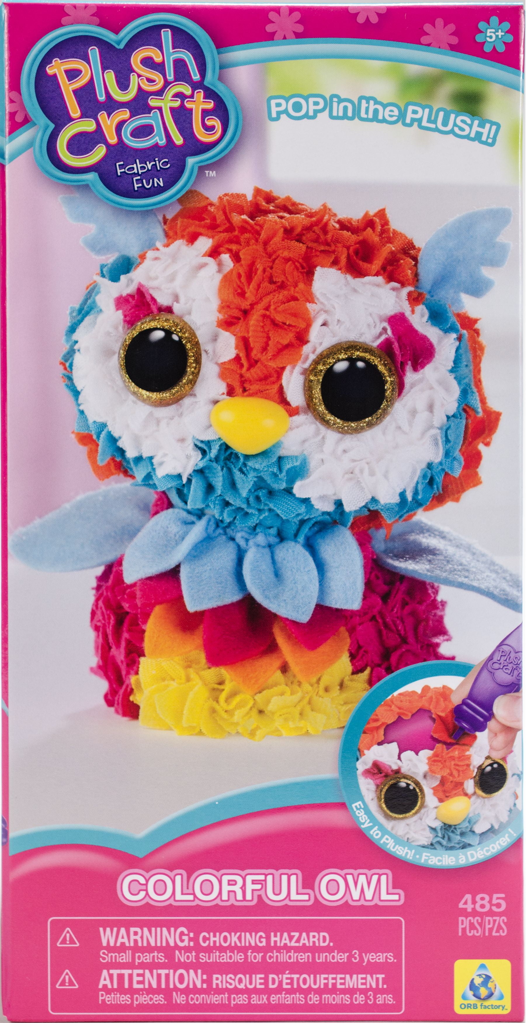 Plush Craft Fabric Fun Kit-Colorful Owl - Walmart.com - Walmart.com