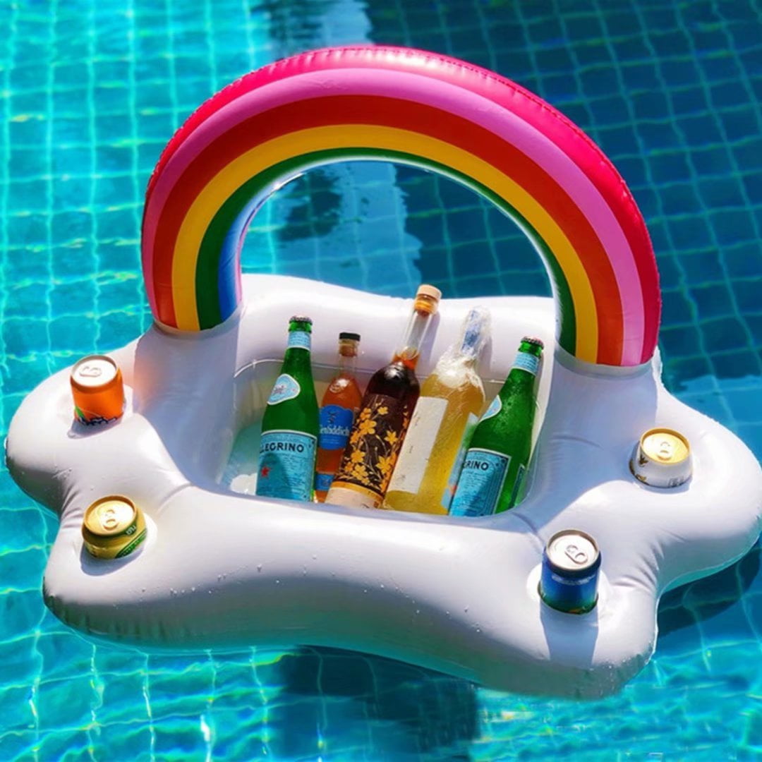 Pool Holder Cooler Drink Inflatable Ice Float Beverage Party Unicorn Cup Water for sale online 